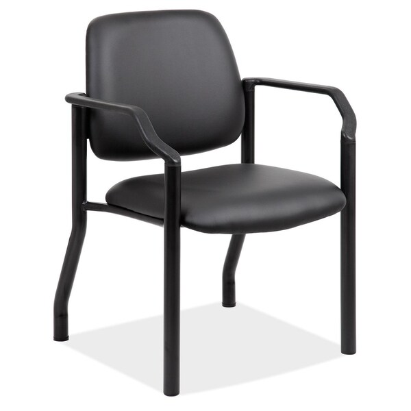 OS Big & Tall Collection Guest Chair With Arms And Black Frame